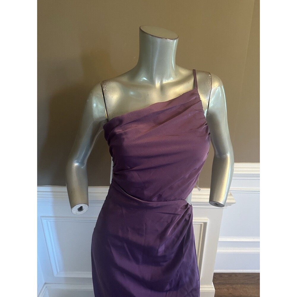 NWT PRINCESS POLLY One Shoulder Purple Maxi Dress Sz 4 - Picture 2 of 6
